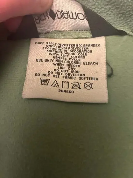 Black Diamond Women's Full-Zip Fleece-Lined Softshell Jacket Green Size Medium - Picture 7 of 13